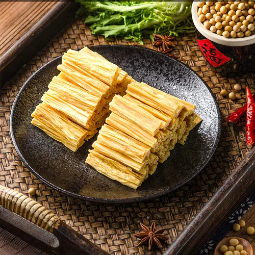 Vista 4 de Palito de cuajada de frijoles secos, palitos secos de tofu de soja hechos a mano, sin pegamento, se puede cocinar de todas las maneras