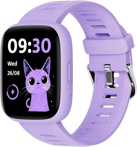 Vista 8 de BIGGERFIVE Reloj inteligente para niños, reloj de seguimiento de actividad física de 1.8", podómetro, frecuencia cardíaca, IP68 resistente al agua