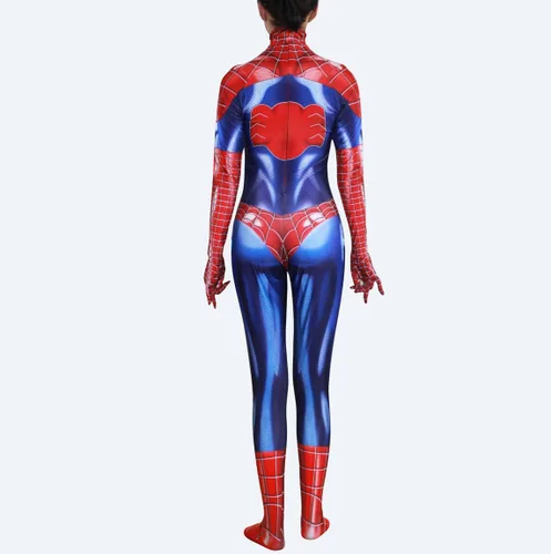 Vista 2 de IUPPA Disfraz de superhéroe para mujer, overol de elastano para Halloween