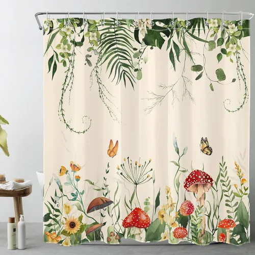 Vista 28 de LB Cortina de ducha de fútbol americano, juego deportivo, acuarela, fondo negro, cortina de baño de dibujos animados, tela de poliéster decorativa