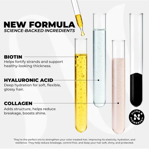 Vista 6 de naissant Mascarilla tonificante para cabello negro frío Pigmentos de ultra alta pureza Neutraliza los matices rojos y anaranjados Ácido