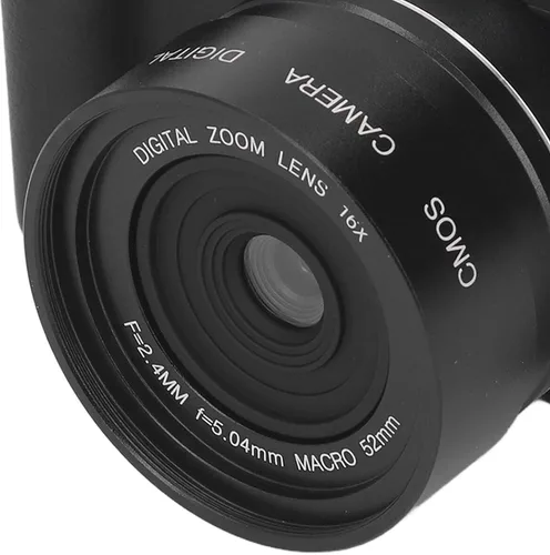 Vista 7 de Cámara digital compacta 4K para regalo, cámara de vlogging de enfoque automático de 56MP 16X, pantalla HD de 3.0 pulgadas, mini cámara DV de punto