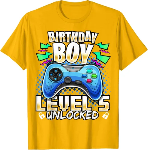 Vista 10 de Camiseta para niños con diseño de videojuegos desbloqueados de nivel 5 Negro