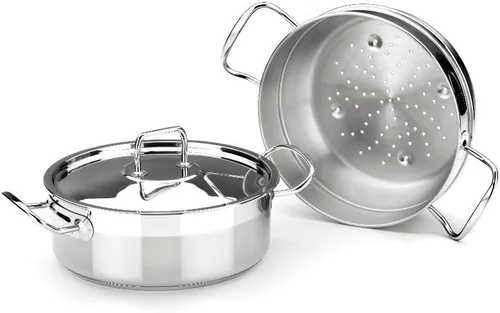 Vista 2 de Bra Profesional - Set de vapor con tapa, 7.9 in, acero inoxidable 18/10