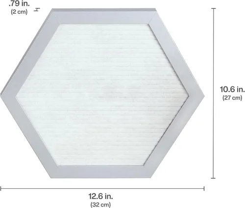 Vista 2 de Melannco Tablero de letras de fieltro, hexagonal, con letras y números, para anuncios, blanco y plateado