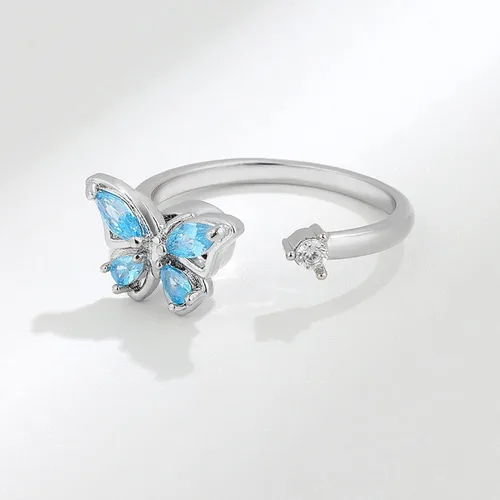Vista 48 de Anillo de plata 925, anillos de plata ajustables para mujer, anillos de pulgar abiertos, anillos de circonio, anillos ajustables, anillos abiertos