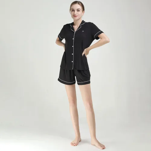 Vista 5 de Women's Pajama Sets Bamboo Pajama Button Down Sleepwear Nightwear 2 Piece Pj Set Soft Pjs Lounge Sets