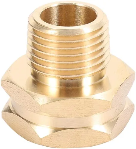 Vista 3 de Adaptador de manguera de jardín, conector macho GHT de 3/4 pulgadas x 1/2 pulgada NPT macho con conector macho de 3/4 pulgadas GHT hembra x 1/2
