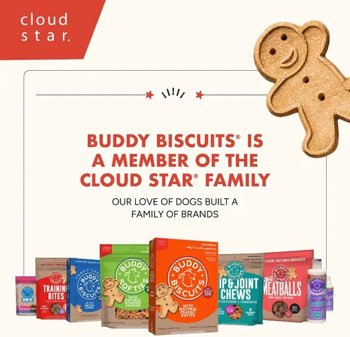 Vista 10 de Buddy Biscuits - Caja de 16 onzas de golosinas crujientes para perros de grano entero hechas con pollo tostado natural