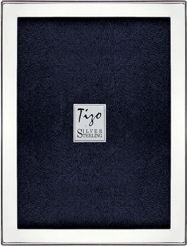 Vista 4 de TIZO Diseño de plata de ley 925 marco estrecho liso Dbl 2x3 (disponible en liso y cuentas)