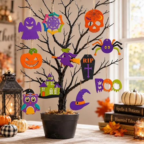 Vista 6 de Max Fun Manualidades de Halloween para niños, 36 piezas de adornos