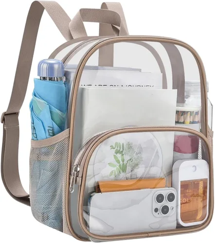 Vista 36 de USPECLARE Minimochila Transparente Aprobada para Estadio para Niños Pequeños y Niñas, Concierto, Festival, Eventos Deportivos, Aguamarina, Mediana