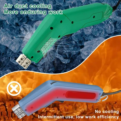 Vista 2 de Cortador de espuma de cuchillo caliente eléctrico refrigerado por Verde