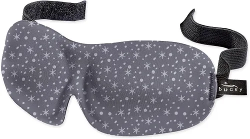 Vista 24 de Bucky 40 Blinks Máscara de Ojos Sin Presión para Viajes y Sueño, Blue Atlas, Talla Única