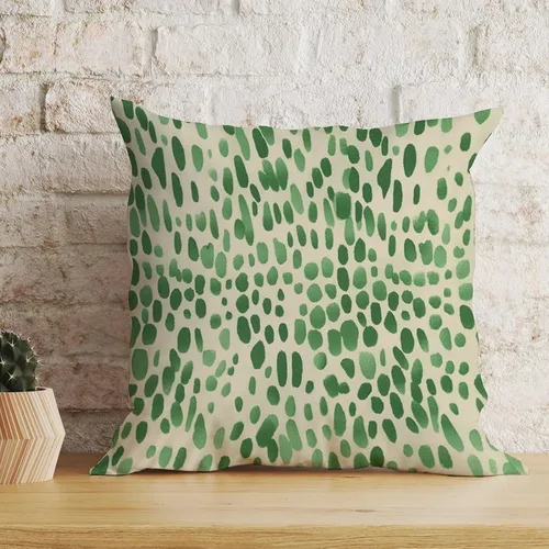 Vista 112 de Funda de cojín decorativa con estampado de guepardo verde peridoto para sofá, funda de almohada verde crema con estampado de leopardo con A-16