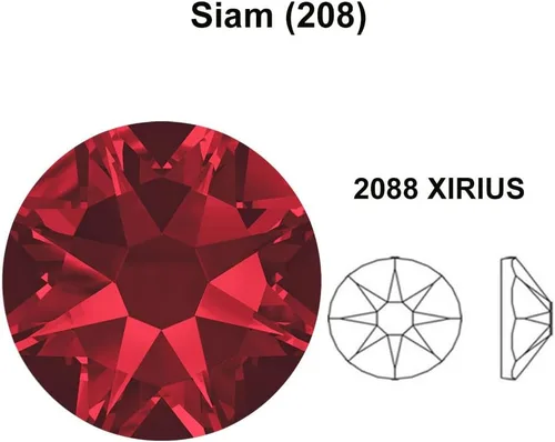 Vista 2 de 144 piezas Siam (208) Austrian 2088 XIRIUS 20ss Flatbacks No-Hotfix Rhinestones 0.197 in ss20 Hecho en Austria