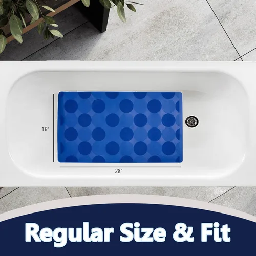 Vista 4 de SafeLand - Tapete antideslizante para baño, ducha, bañera, material TPR, ecológico, sin PVC, lavable a máquina, sin olor, con potentes ventosas