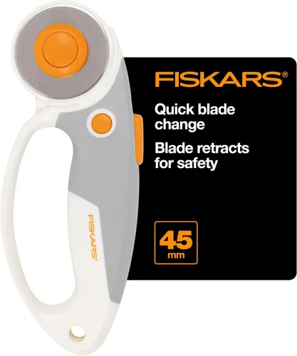 Vista 8 de Fiskars Cortador giratorio Loop, colección Explore Mountain Haze, cuchilla de acero de precisión para tela, fieltro y vinilo, 45 mm