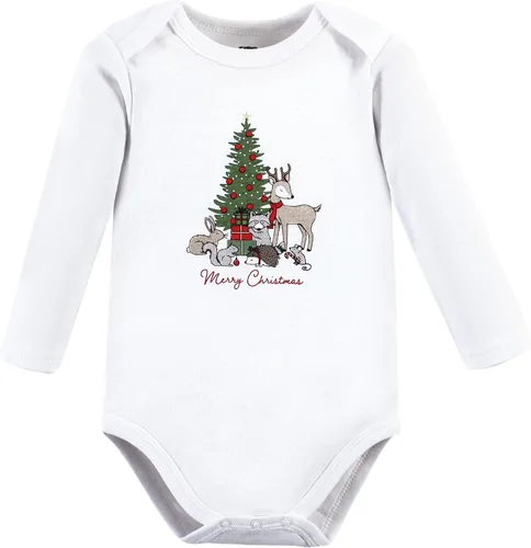 Vista 120 de Hudson Baby Body unisex de algodón de manga larga para bebé, leopardo rosa rojo