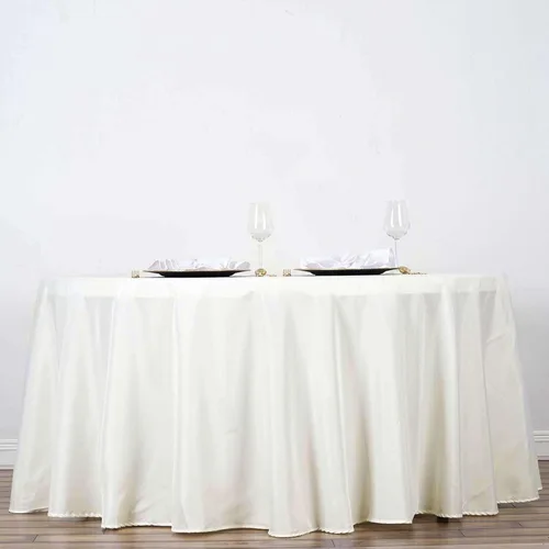 Vista 47 de Efavormart - Mantel cuadrado de lino de poliéster sin costuras, 54 x 54 pulgadas, color beige, para banquetes de boda, fiesta, restaurante