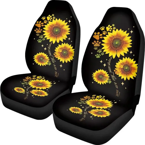 Vista 24 de INSTANTARTS Fundas de asiento de coche con diseño de dalia estética, solo para asientos delanteros, protector de asiento de vehículo, 2 unids/set