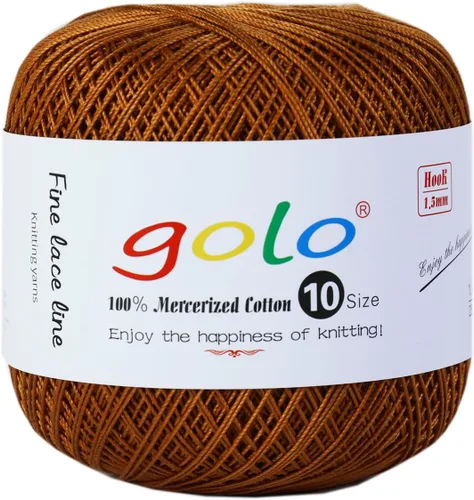 Vista 131 de Golo - 3 bolas de hilo de ganchillo tamaño 10, hilo de crochet para tejer a mano 102