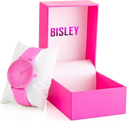 Vista 2 de Bisley Rainbow Watch - Reloj de pulsera impermeable con banda de silicona para niña y mujer