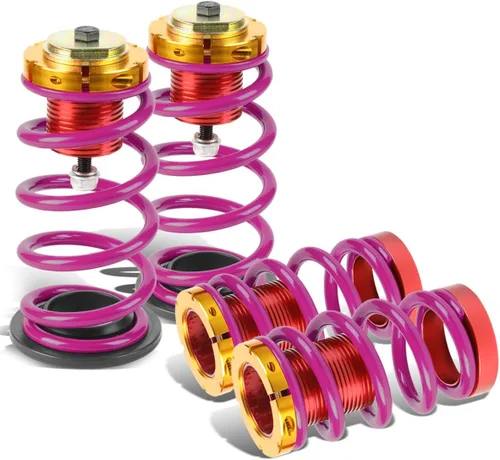 Vista 7 de DNA MOTORING Kit de resorte de mangas coilover de suspensión de 4 piezas compatible con 12-15 Civic, azul, COIL-HC12SI-BL