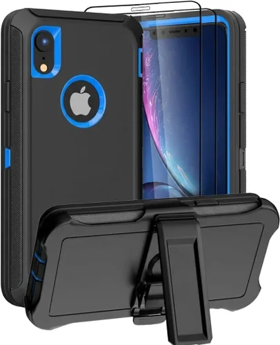Vista 11 de Funda diseñada para iPhone XR [protección de cuerpo completo 3 en 1] Funda resistente de grado militar, a prueba de golpes y caídas de 6.1 pulgadas