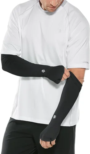 Vista 3 de Mangas de brazo de rendimiento para mujer - Protección solar UPF 50+ - Backspin Negro