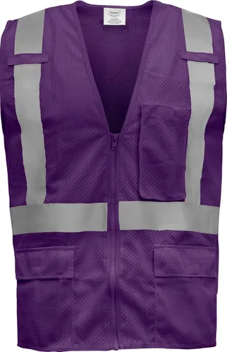 Vista 6 de Ironwear 1284 Class 2 Polyester Safety Vest w/Zipper & Radio Clips