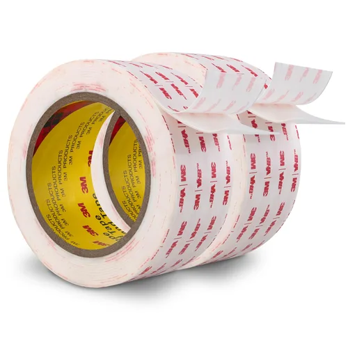 Vista 16 de Cinta adhesiva de doble cara resistente de 1/4 pulgada x 4.7 metros, cinta adhesiva de montaje de espuma impermeable 5925 para automotriz, tira