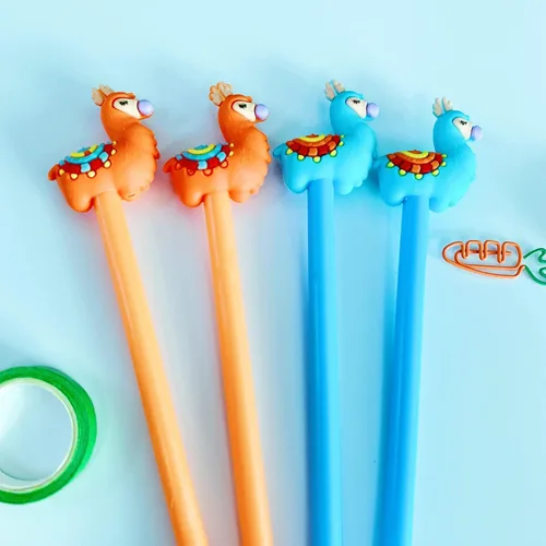Vista 2 de Animal Llama Alpaca Oveja Camel Bolígrafos de Gel Set Moda Lindo Colorido Kawaii Encantador Colorido Bolígrafos de Gel de Oficina Material Escolar