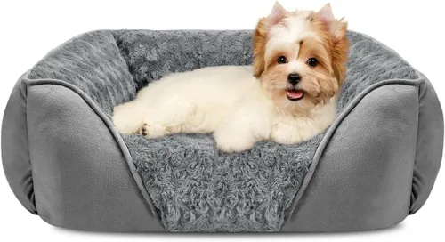 Vista 12 de INVENHO Cama para perros pequeños para perros medianos a grandes, rectangular, ortopédica, suave, relajante, duradera, con parte inferior