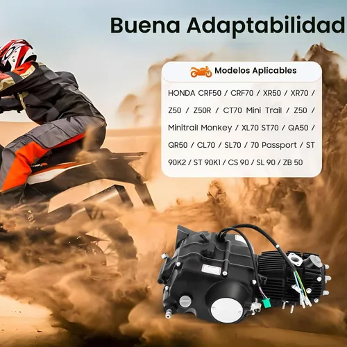 Vista 7 de Kit de motor de 110CC Pit Bike Motor ATV Quad Motor con arranque de patada y sistema de encendido CDI ATV Motor de motocross para Honda CRF50 CRF70