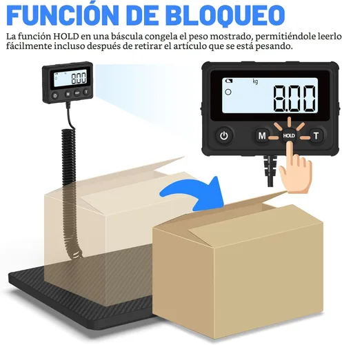 Vista 4 de MAXUS Báscula de envío de 440 libras/10g de precisión, báscula postal para paquetes con función de retención y tara, báscula de franqueo digital