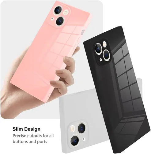 Vista 3 de LSL Funda para iPhone 14 Plus TPU Suave Negro con Protector Anticaídas Antiarañazos Absorción de Golpes Protectora Inalámbrica Delgada Compatible