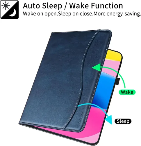 Vista 5 de HFcoupe Funda para iPad A16 de 11ª generación de 11 pulgadas 2025, estilo libro para iPad Gen 10 2022 de 10.9 pulgadas, funda protectora