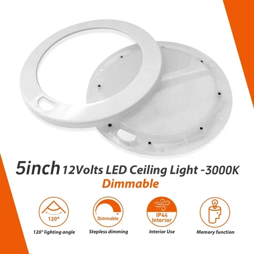 Vista 2 de Lámpara de techo Dream Lighting, de luz LED, ópalo, Blanco, 3.80watts, 12.00 volts