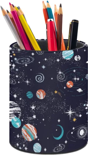 Vista 8 de Organizador de lápices con diseño de bandera de Estados Unidos, lindo portalápices, taza de lápices para escritorio, soporte para brochas