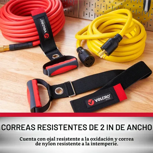 Vista 6 de VELCRO - Correa de transporte con asa, capacidad de 100 libras, tamaño mediano, color negro