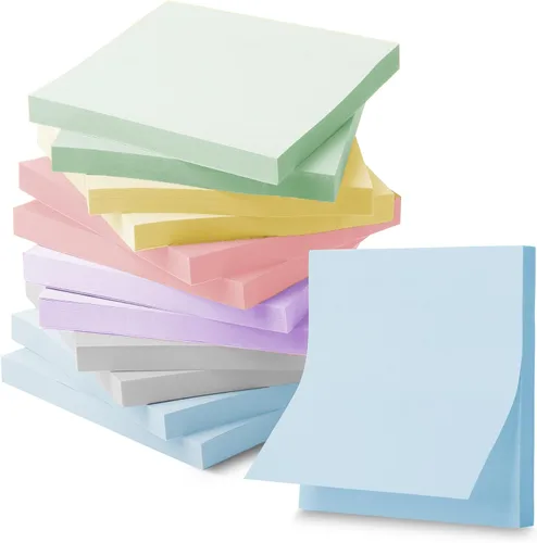 Vista 12 de Mr. Pen - Notas adhesivas, 3"x3", 12 blocs, 600 hojas, negras, notas Negro