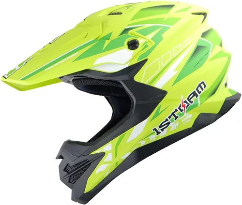 Vista 8 de 1Storm - Casco de motocross para adultos, bicicleta de montaña de descenso, BMX, MX, ATV, motocicleta todoterreno, estilo Storm HF803; negro mate