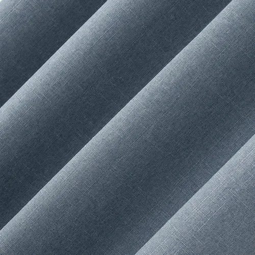 Vista 4 de Sun Zero Channing Grid Texture Draft Shield - Panel de cortina con ojales, 100% opaco, con aislamiento polar, azul, 50 pulgadas de ancho x 63