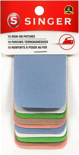 Vista 4 de SINGER Parches de sarga para planchar, 2 x 3 pulgadas (10 unidades, colores oscuros surtidos)