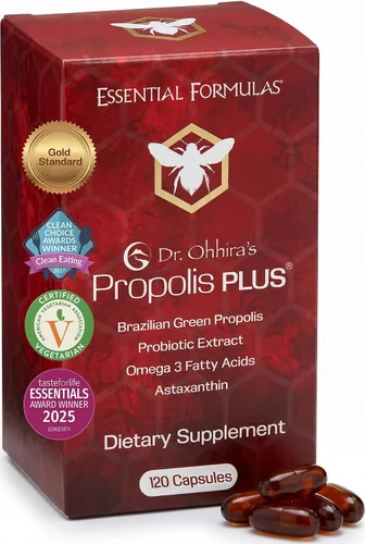 Vista 8 de Dr. Ohhira's Propolis Plus 30 Cápsulas con Propóleo Verde Brasileño