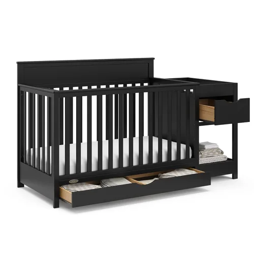 Vista 10 de Graco Shiloh - Cuna convertible 5 en 1 con cajón - Cuna de bebé con certificación GREENGUARD Gold hecha de madera, se convierte en cama infantil