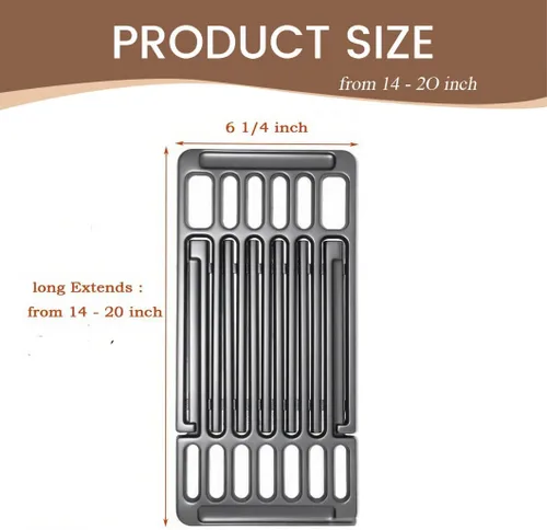 Vista 3 de PCBZ0A (paquete de 3) Rejilla ajustable de 6 1/4 pulgadas de ancho para parrillas de barbacoa, parrillas eléctricas de gas, rejillas de parrilla