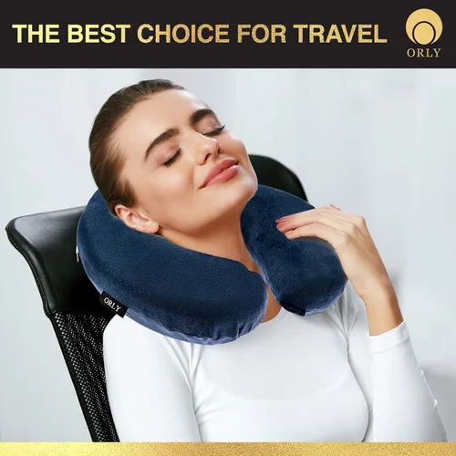 Vista 2 de Charles Albert - Almohada de viaje de espuma viscoelástica, almohada de cuello en forma de U, cojín ultra suave y cómodo para soporte del cuello