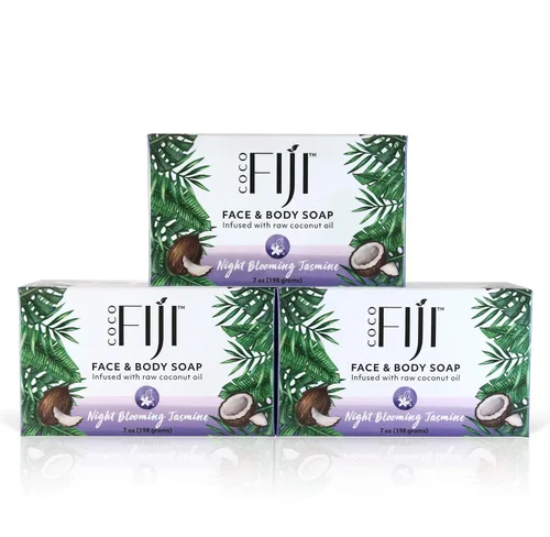 Vista 13 de Barra de jabón Coco Fiji para cara y cuerpo infundida con aceite de coco orgánico, Awapuhi Seaberry, aceite esencial, jabón natural para hidratar